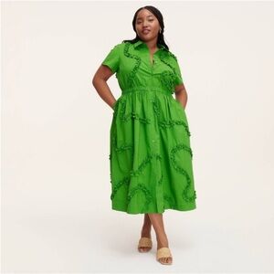 Kate Spade X Target Green Ruffle Dress